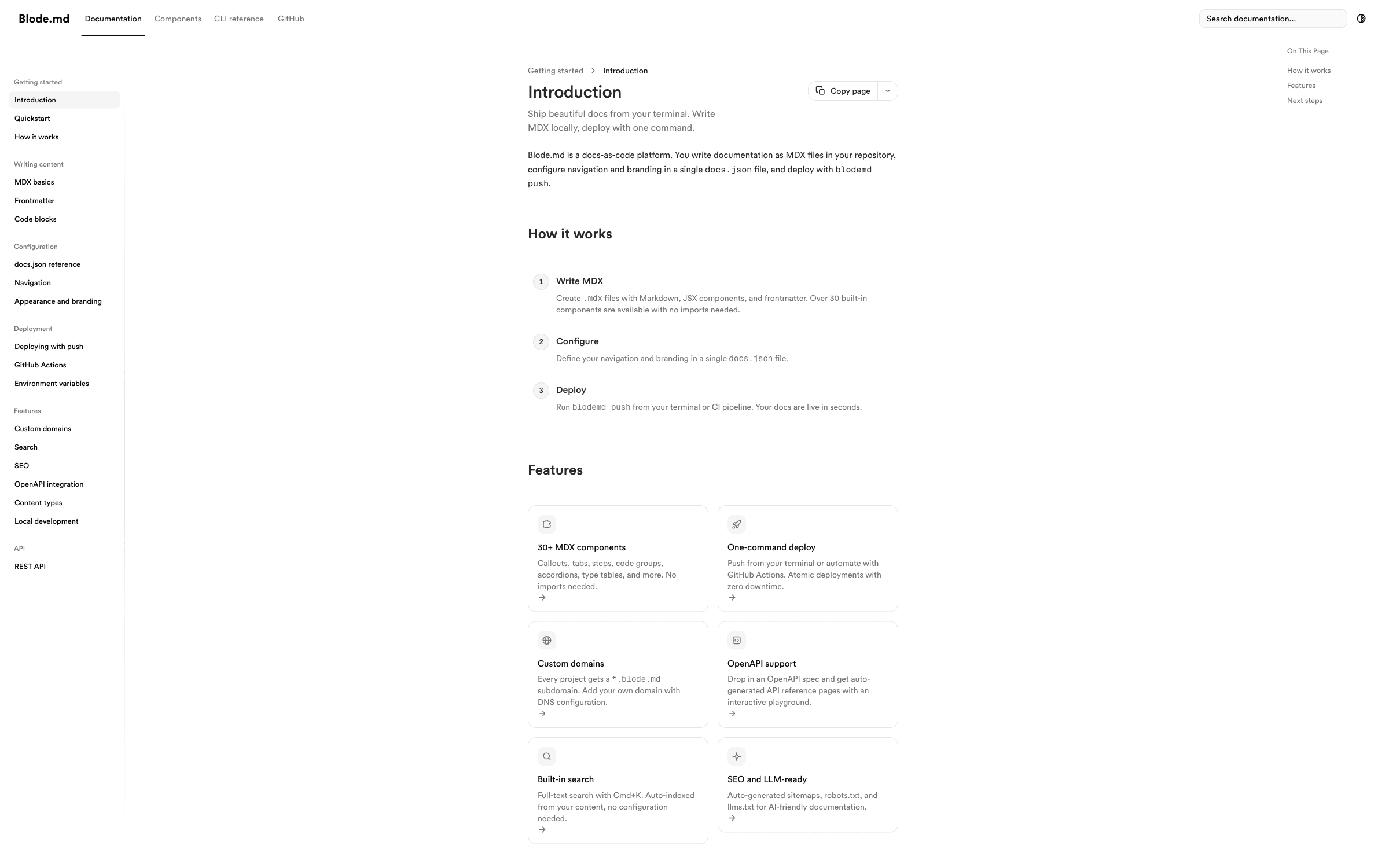 Preview of an Edda documentation site